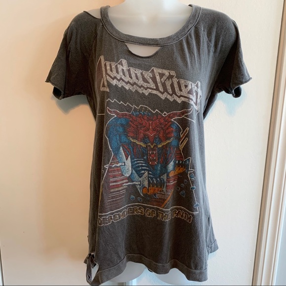 Chaser Tops - Destroyed Judas Priest Defenders of the Faith Tee